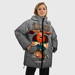 Куртка зимняя женская Valheim викинг на свине, цвет: 3D-светло-серый — фото 2
