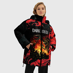Куртка зимняя женская DARKSOULS DRAGON AGE, цвет: 3D-красный — фото 2