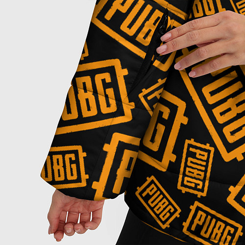 Женская зимняя куртка PUBG ПАБГ УЗОР / 3D-Черный – фото 5