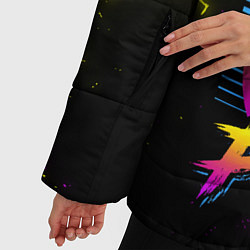 Куртка зимняя женская PUBG RETRO NEON ПАБГ НЕОН, цвет: 3D-черный — фото 2