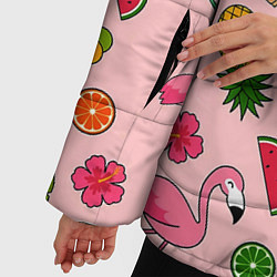 Куртка зимняя женская Фламинго Лето, цвет: 3D-черный — фото 2