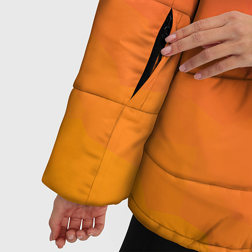 Женская зимняя куртка Градиент заря / 3D-Черный – фото 5