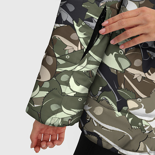 Женская зимняя куртка Камуфляж для рыбака / 3D-Черный – фото 5