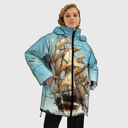 Куртка зимняя женская Парусник, цвет: 3D-красный — фото 2