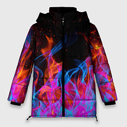Куртка зимняя женская ТРИ ОГНЯ FIRE СИНИЙ ОГОНЬ, цвет: 3D-черный