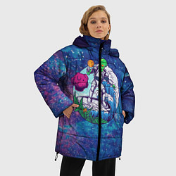 Куртка зимняя женская Пришелец на волне, цвет: 3D-черный — фото 2