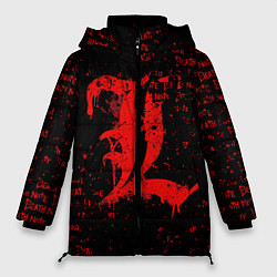 Куртка зимняя женская Тетрадь смерти Логотип red, цвет: 3D-красный