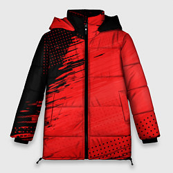 Куртка зимняя женская ЧЕРНО-КРАСНЫЙ ГРАНЖ GRUNGE Z, цвет: 3D-черный