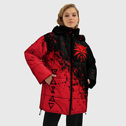Куртка зимняя женская THE WITCHER 3, цвет: 3D-черный — фото 2
