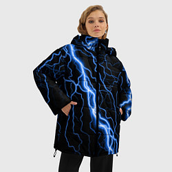 Куртка зимняя женская ГОЛУБАЯ МОЛНИЯ ГРОЗА, цвет: 3D-черный — фото 2