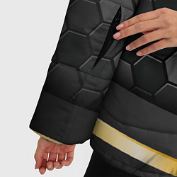 Куртка зимняя женская 3D ТЕМНАЯ БРОНЯ С ЗОЛОТОМ, цвет: 3D-светло-серый — фото 2