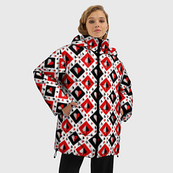 Куртка зимняя женская Карточный Катала, цвет: 3D-красный — фото 2