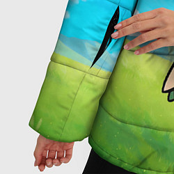 Куртка зимняя женская Пикачу совенок, цвет: 3D-черный — фото 2