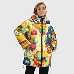 Куртка зимняя женская Crazy Simpsons, цвет: 3D-черный — фото 2