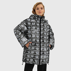 Куртка зимняя женская Энди Уорхол 200 $-ых банкнот, цвет: 3D-черный — фото 2