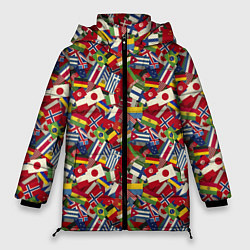 Куртка зимняя женская Страны Мира, цвет: 3D-красный