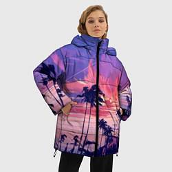 Куртка зимняя женская Пейзаж, цвет: 3D-красный — фото 2