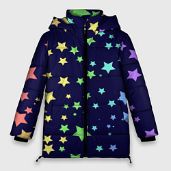 Куртка зимняя женская Звезды, цвет: 3D-светло-серый