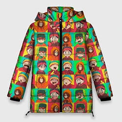 Куртка зимняя женская Аниме Южный парк, цвет: 3D-черный