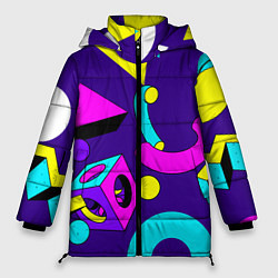 Куртка зимняя женская Геометрические фигуры, цвет: 3D-черный