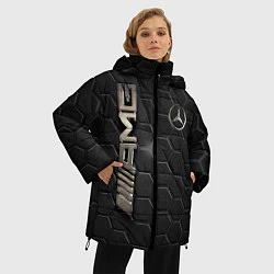 Куртка зимняя женская MERCEDES LOGO BRONZE, цвет: 3D-черный — фото 2