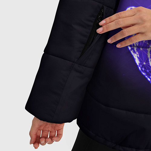 Женская зимняя куртка BITCOIN IN HAND БИТКОИН / 3D-Светло-серый – фото 5