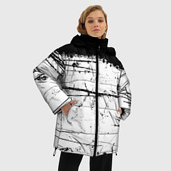 Куртка зимняя женская ИСПАЧКАННЫЙ КРАСКОЙ, цвет: 3D-черный — фото 2
