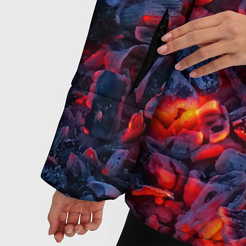Женская зимняя куртка Магия углей / 3D-Черный – фото 5