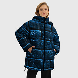 Куртка зимняя женская Неоновая, кирпичная стена, цвет: 3D-черный — фото 2