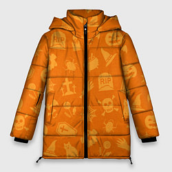 Куртка зимняя женская ТЕПЛЫЙ ХЕЛЛОУИН, цвет: 3D-черный