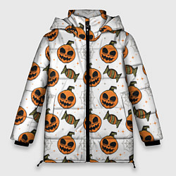 Куртка зимняя женская Patern Halloween 26, цвет: 3D-светло-серый