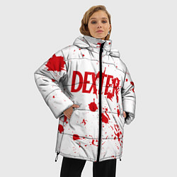 Куртка зимняя женская Dexter logo Декстер брызги крови, цвет: 3D-красный — фото 2