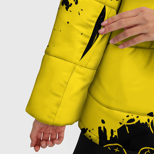 Женская зимняя куртка Nirvana Smile Нирвана Рваный Паттерн / 3D-Черный – фото 5