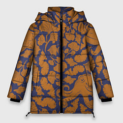 Куртка зимняя женская Морская гуашь, цвет: 3D-черный
