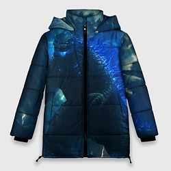 Куртка зимняя женская ГОДЗИЛЛА В МОРЕ, цвет: 3D-черный