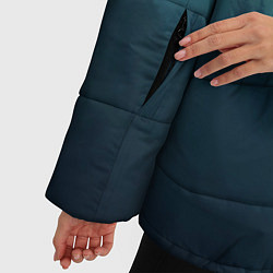Куртка зимняя женская ДРАКОНЫ НАД ЛЕСОМ DRAGON, цвет: 3D-черный — фото 2