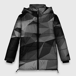 Куртка зимняя женская Чб абстракция, цвет: 3D-светло-серый