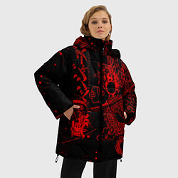 Куртка зимняя женская ТОКИЙСКИЕ МСТИТЕЛИ КРАСНЫЙ ДРАКОН, цвет: 3D-черный — фото 2
