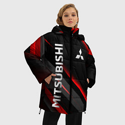 Куртка зимняя женская Геометрия митсубиси, цвет: 3D-светло-серый — фото 2