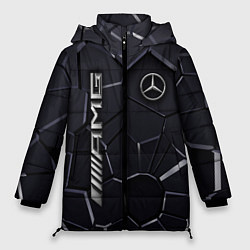 Куртка зимняя женская Mercedes AMG 3D плиты, цвет: 3D-черный