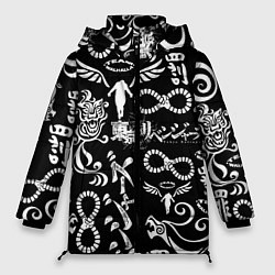 Куртка зимняя женская ТОКИЙСКИЕ МСТИТЕЛИ ЛОГОБОМБИНГ TOKYO REVENGERS LOG, цвет: 3D-черный