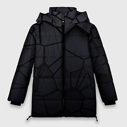 Куртка зимняя женская Карбоновые 3D плиты 3Д плиты геометрия, цвет: 3D-красный