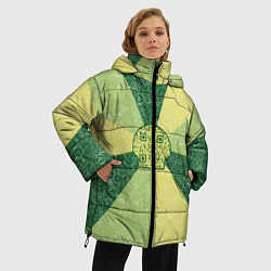 Куртка зимняя женская Медуза на фоне АПВ 9 3 3 5, цвет: 3D-черный — фото 2