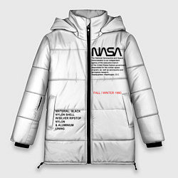 Куртка зимняя женская NASA БЕЛАЯ ФОРМА, цвет: 3D-черный