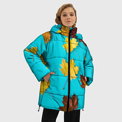 Куртка зимняя женская Кленовый листочек, цвет: 3D-красный — фото 2