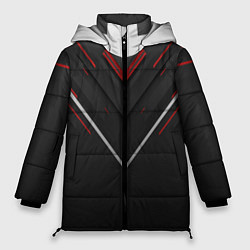 Куртка зимняя женская Футуристический вектор, цвет: 3D-красный