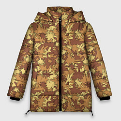 Куртка зимняя женская Креативный Камуфляж, цвет: 3D-черный