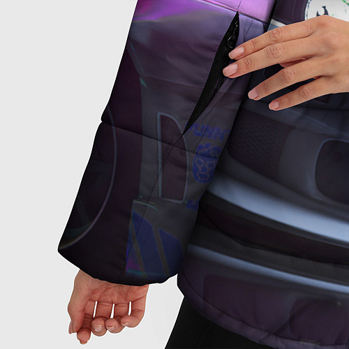 Женская зимняя куртка NISSAN GT-R SKYLINE / 3D-Черный – фото 5