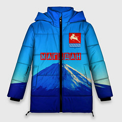 Куртка зимняя женская Магадан герб, цвет: 3D-светло-серый