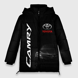 Куртка зимняя женская Черная Тойота Камри, цвет: 3D-черный